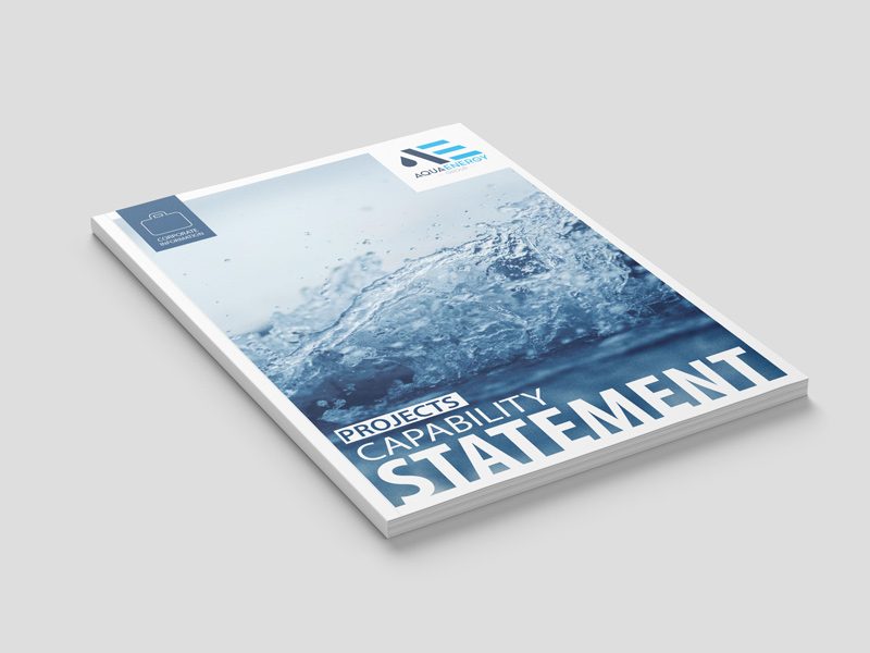 aqua energy group capability statement brochure design