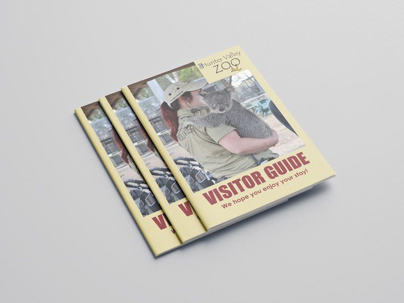 hunter valley zoo brochure cover design