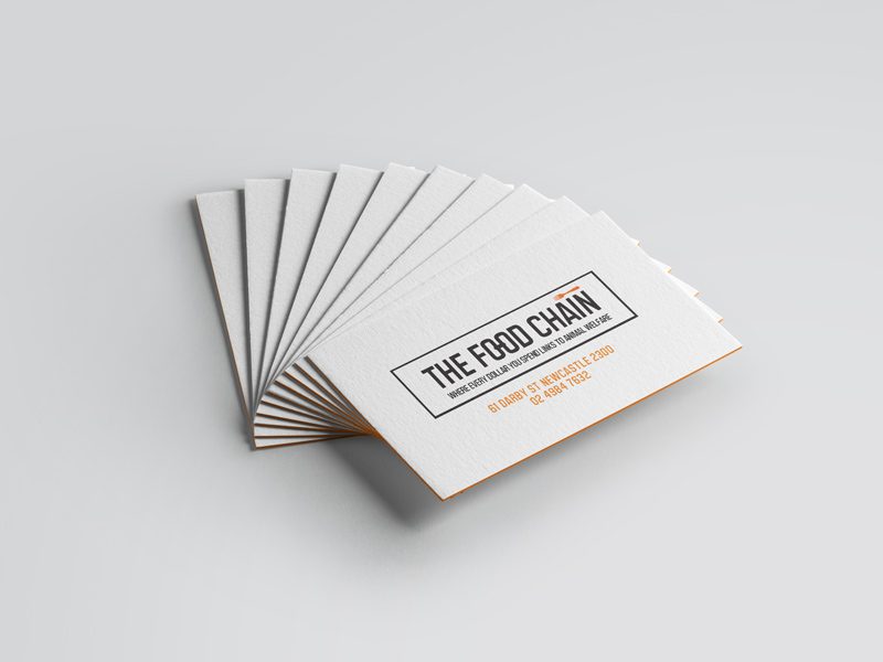 the food chain logo and business card design