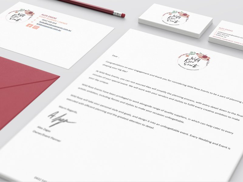 Wild Rose Stationery Flat Lay